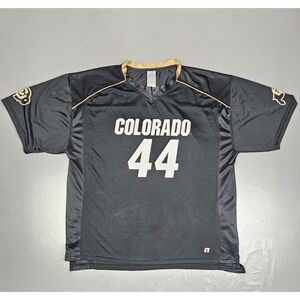 Vtg Russell NCAA Colorado Buffaloes #44 Football Jersey Mens XL Black USA Mesh